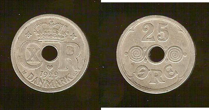 Denmark 25 ore 1929 EF